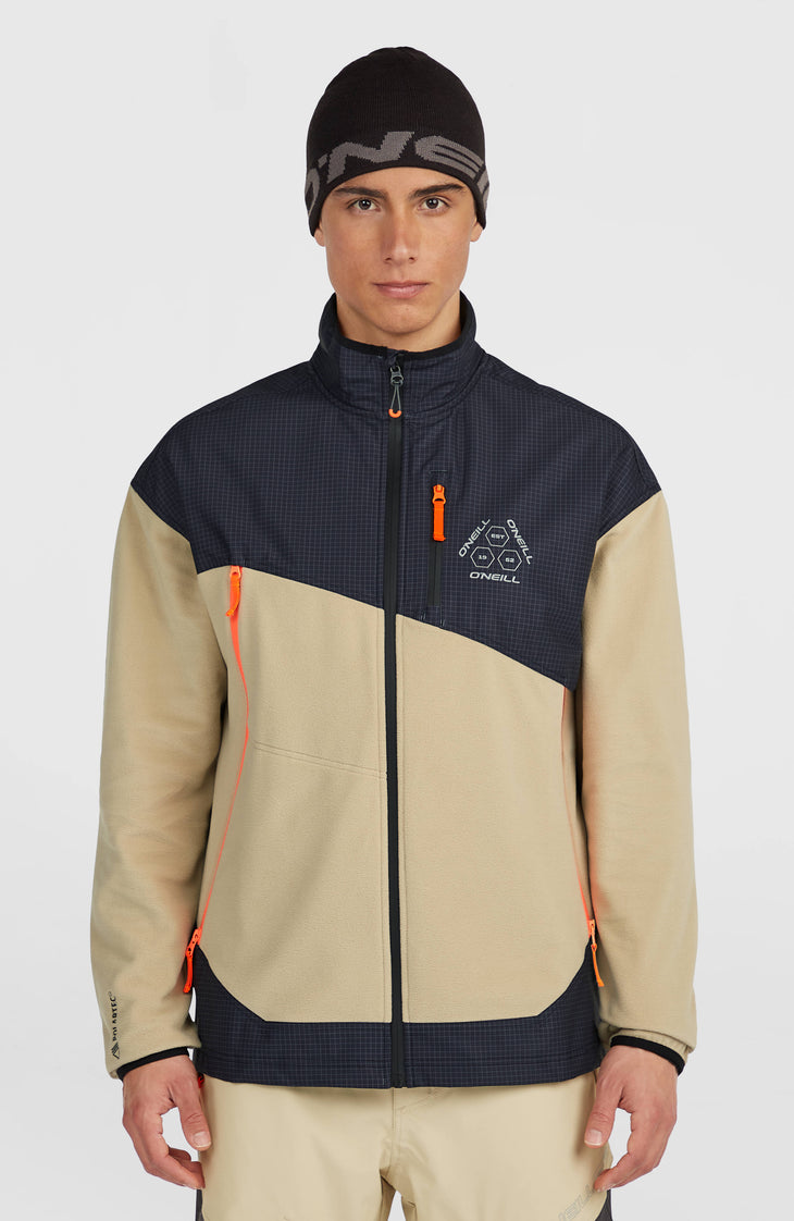 FWC'Peak Polartec® Fire Hyperfleece-Jacke mit Reißverschluss | Olive Blush Colour Block