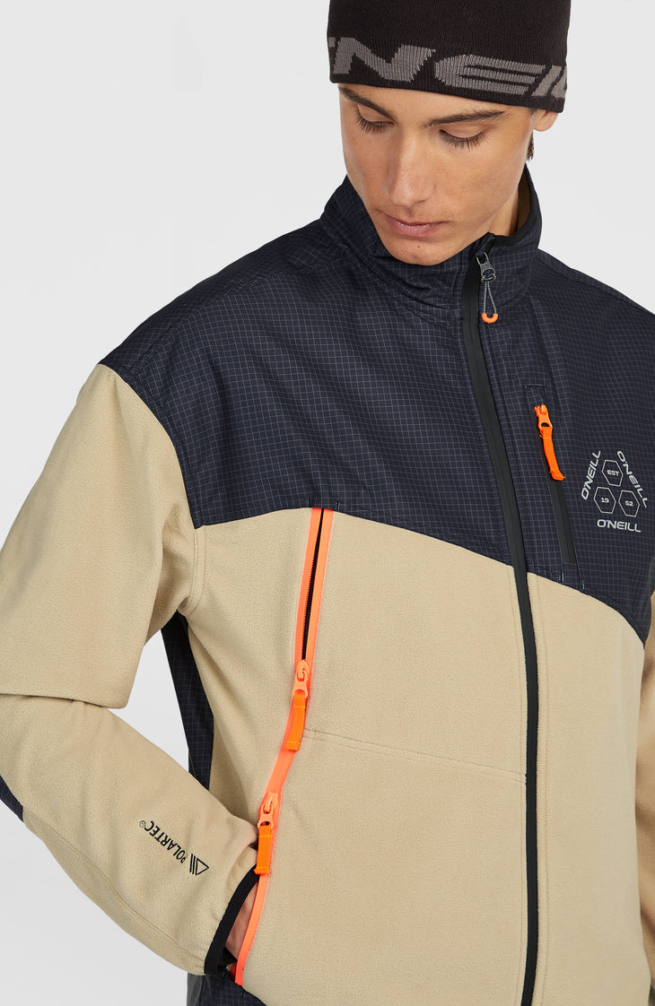 FWC'Peak Polartec® Fire Hyperfleece-Jacke mit Reißverschluss | Olive Blush Colour Block