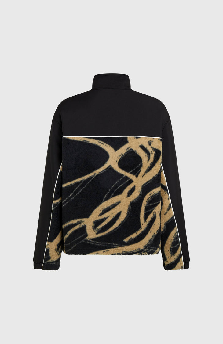 FWC'Play Hyperfleece-Jacke mit Reißverschluss | Beige Snowtracks