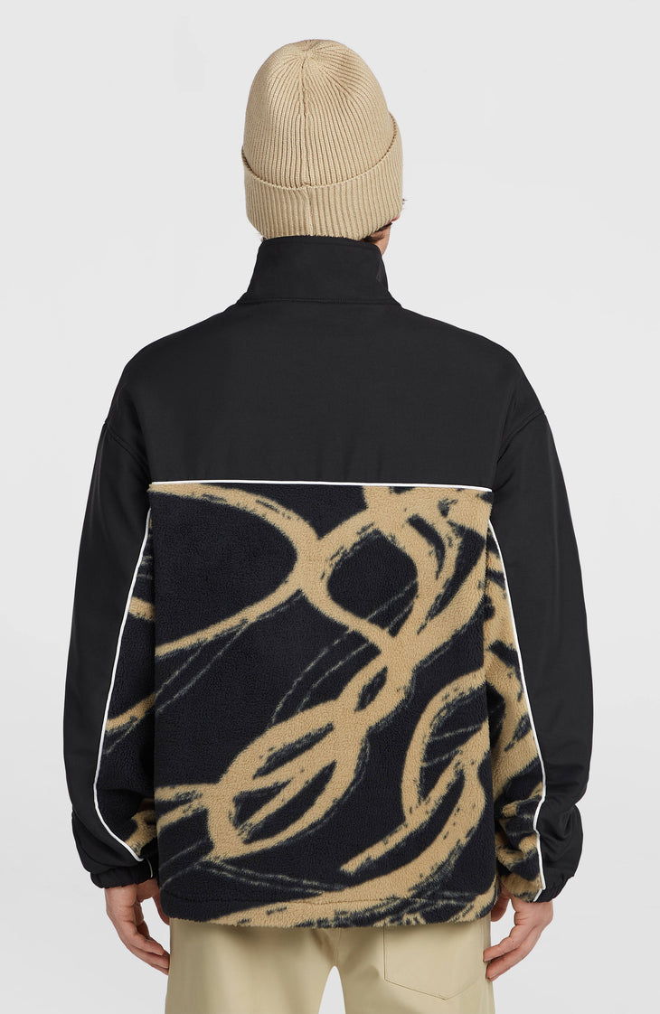 FWC'Play Hyperfleece-Jacke mit Reißverschluss | Beige Snowtracks