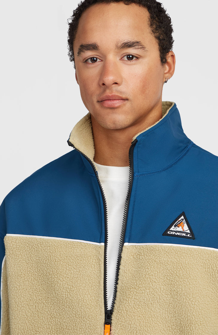 FWC'Play Hyperfleece-Jacke mit Reißverschluss | Regal Blue Colour Block