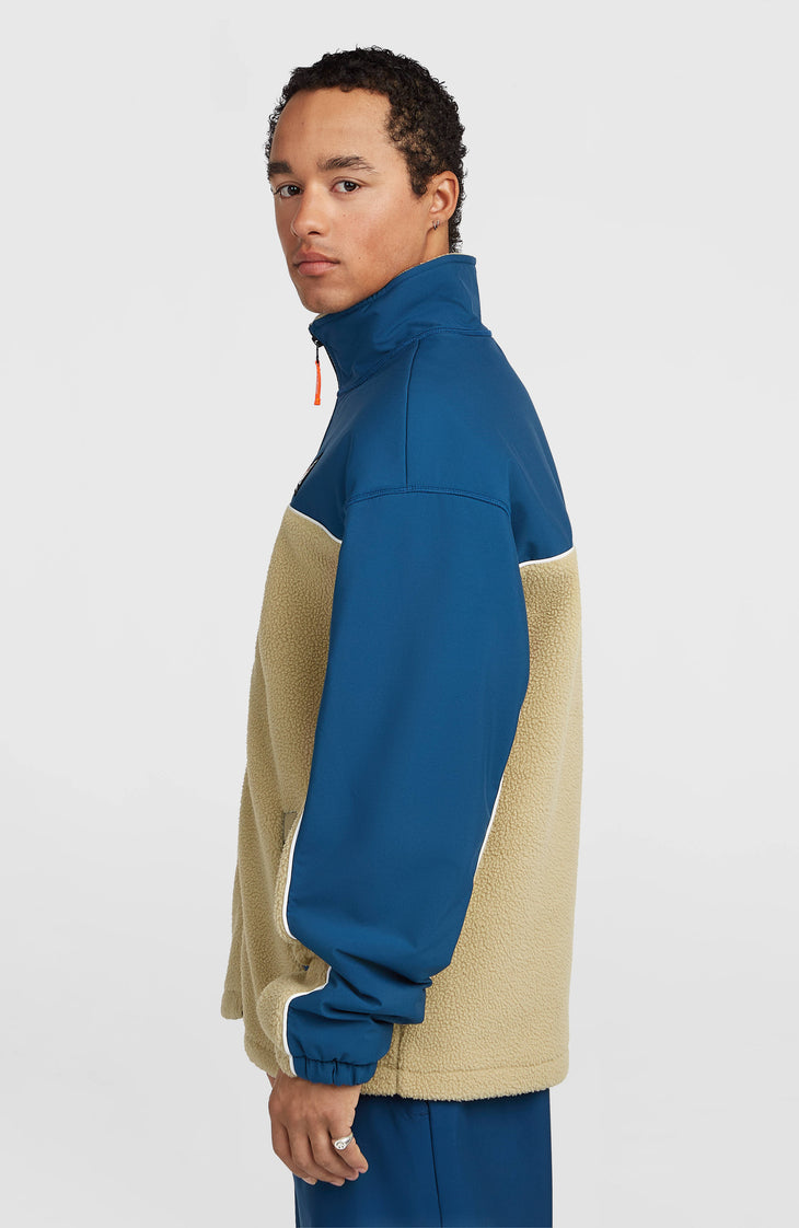 FWC'Play Hyperfleece-Jacke mit Reißverschluss | Regal Blue Colour Block