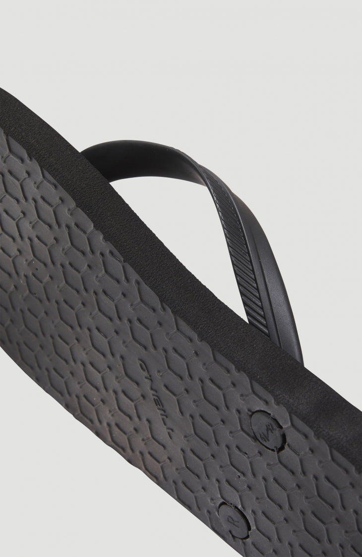 Profile Sandalen mit kleinem Logo | Black Out