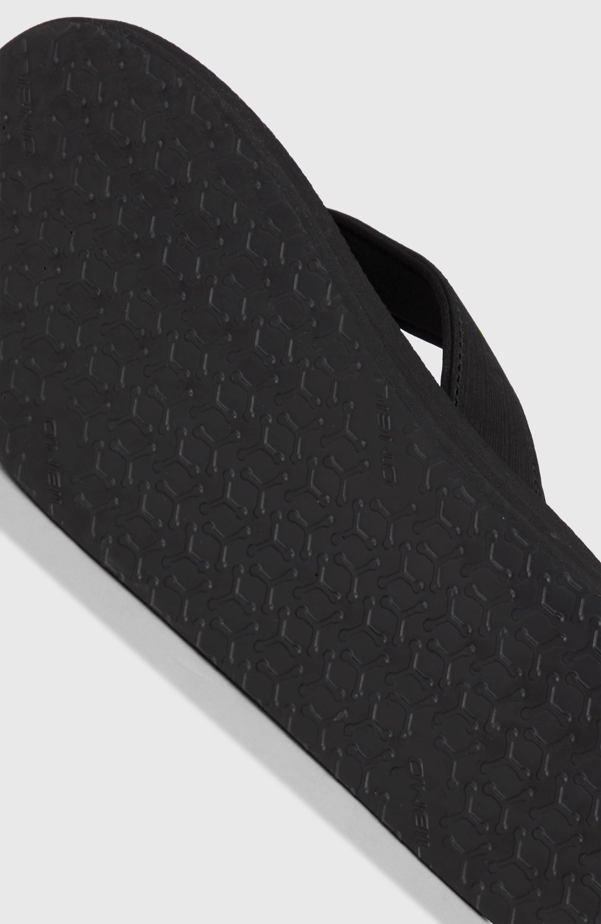 Koosh Sandalen für Herren, schwarz, Nahaufnahme der profilierten Außensohle