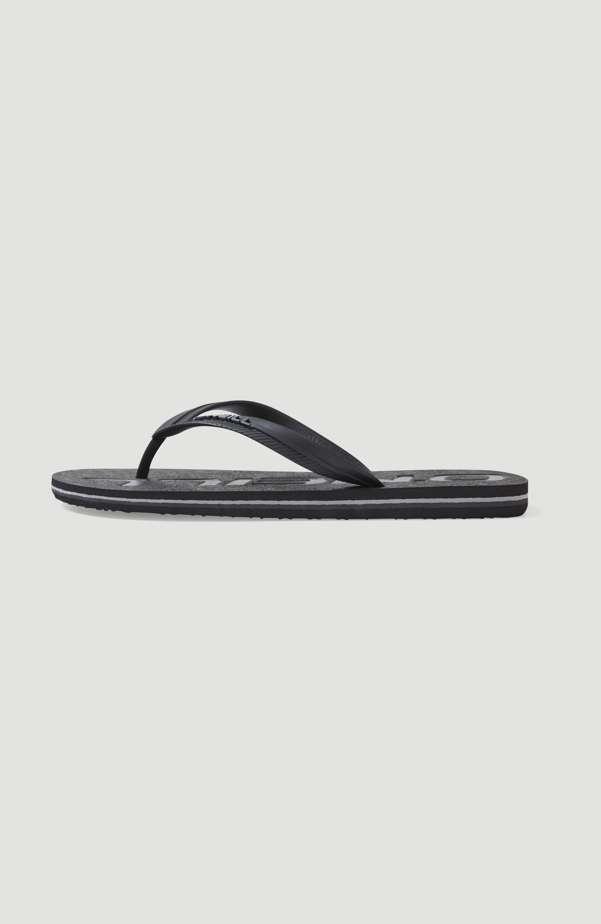 Profile Logo Sandalen für Herren, schwarz, freigestellt in der Seitenansicht