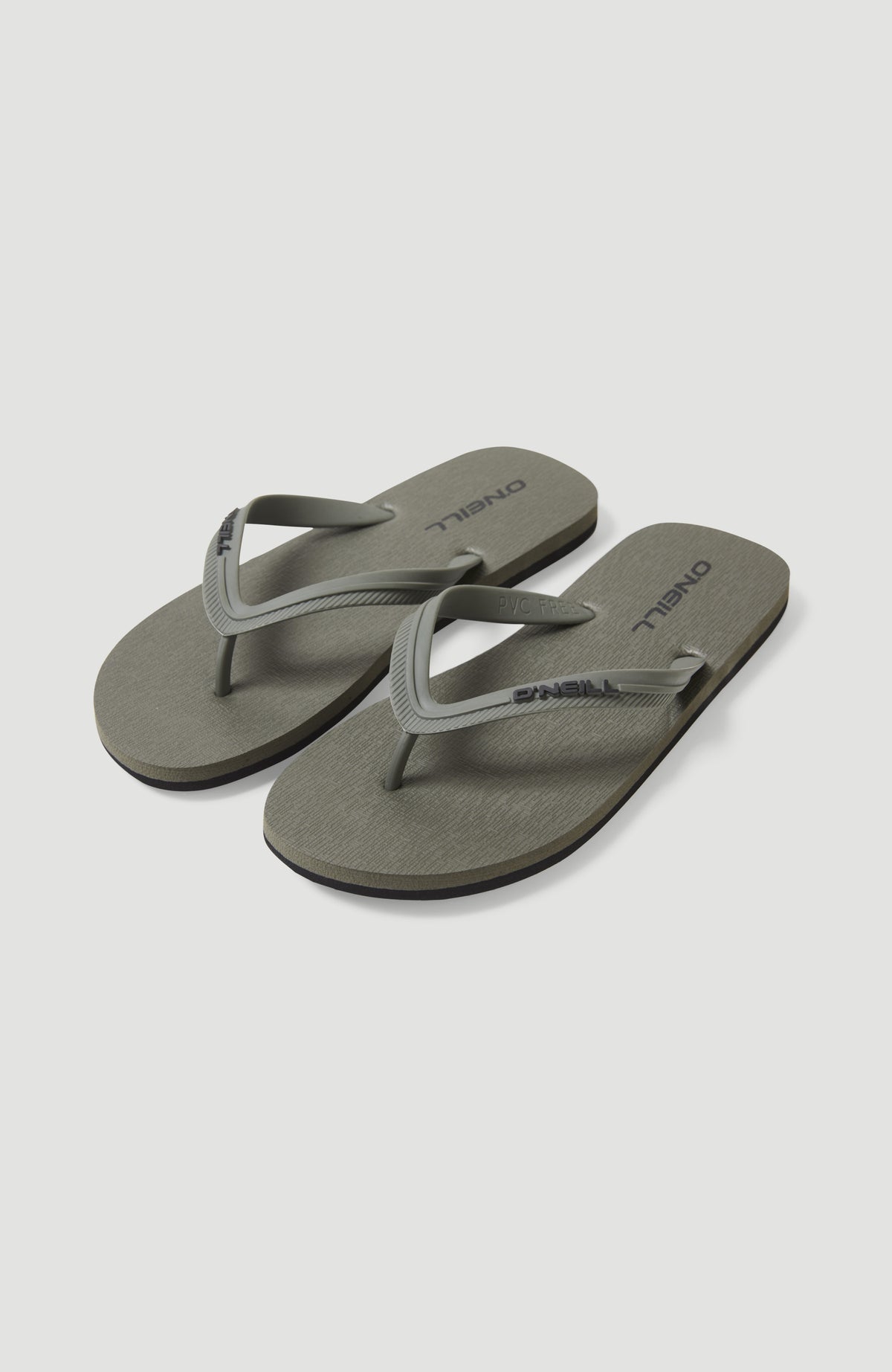 O'Neill Profile Small Logo Sandalen für Herren, grün, freigestellt von schräg oben mit Riemen und Fußbett