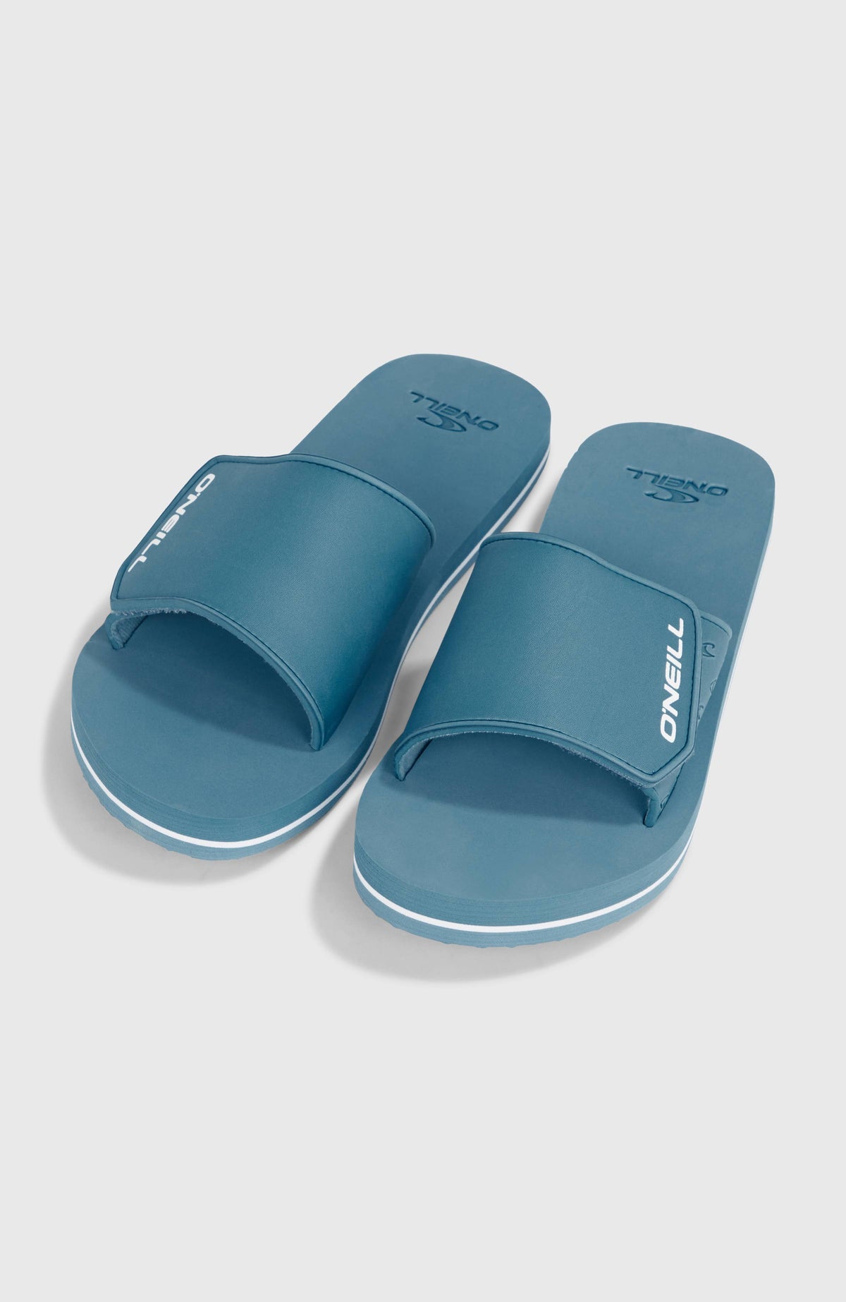 O'Neill Verstellbare Slides für Herren, blau, freigestellt von schräg oben