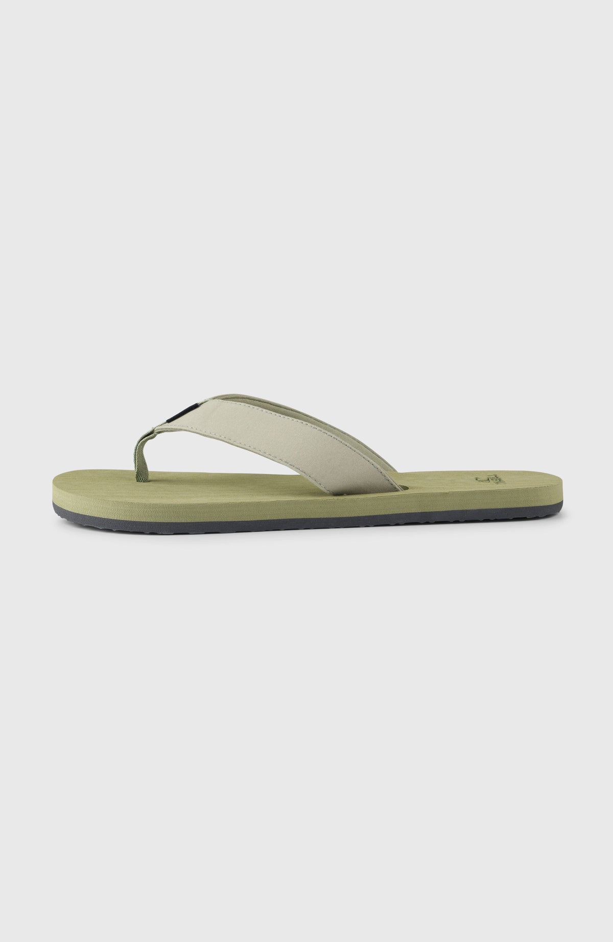 Stoff-Sandalen für Herren, grün, freigestellt in der Seitenansicht