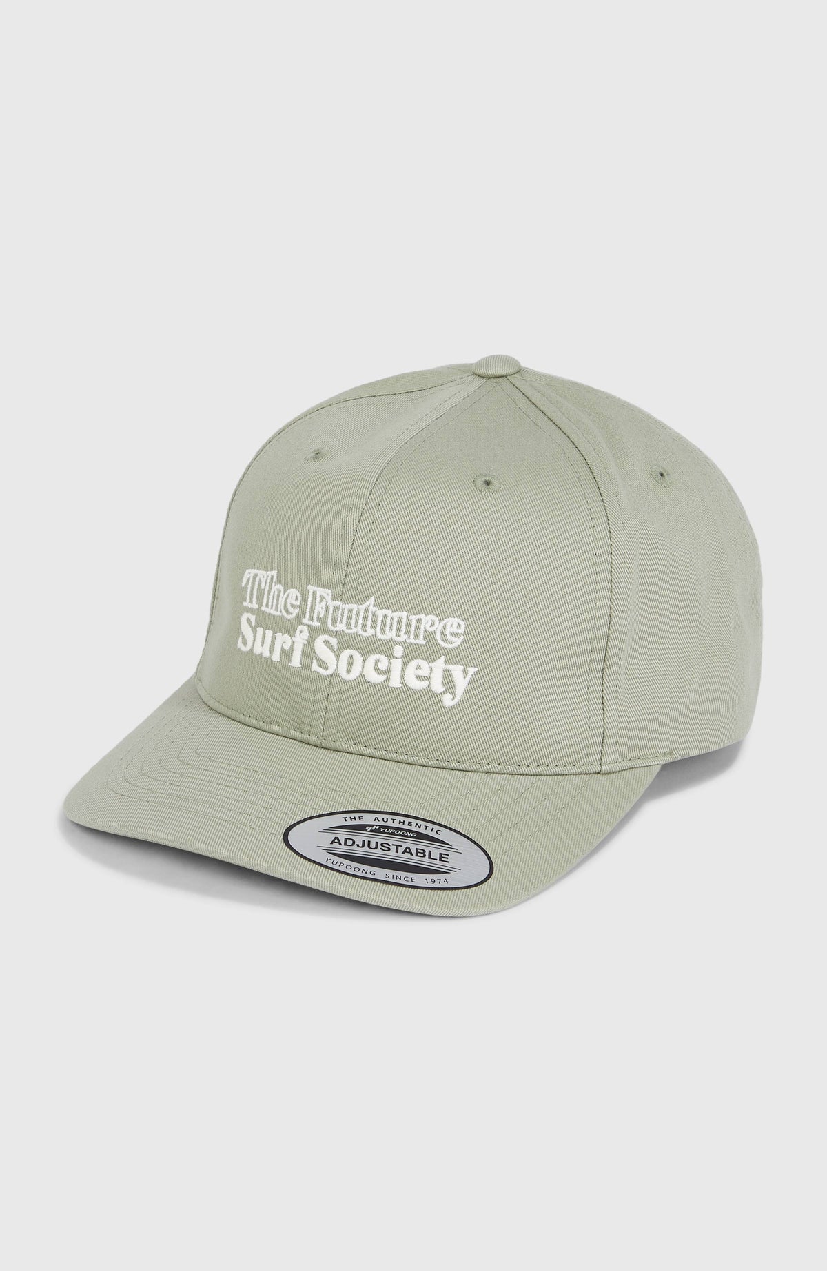 O'Neill Future Surf Society Cap für Herren, grün mit Schriftzug in Weiß, freigestellt von schräg vorne