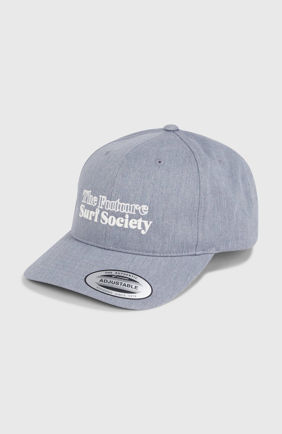 O'Neill Future Surf Society Cap für Herren, grau mit Stickerei in Weiß, freigestellt von schräg vorne