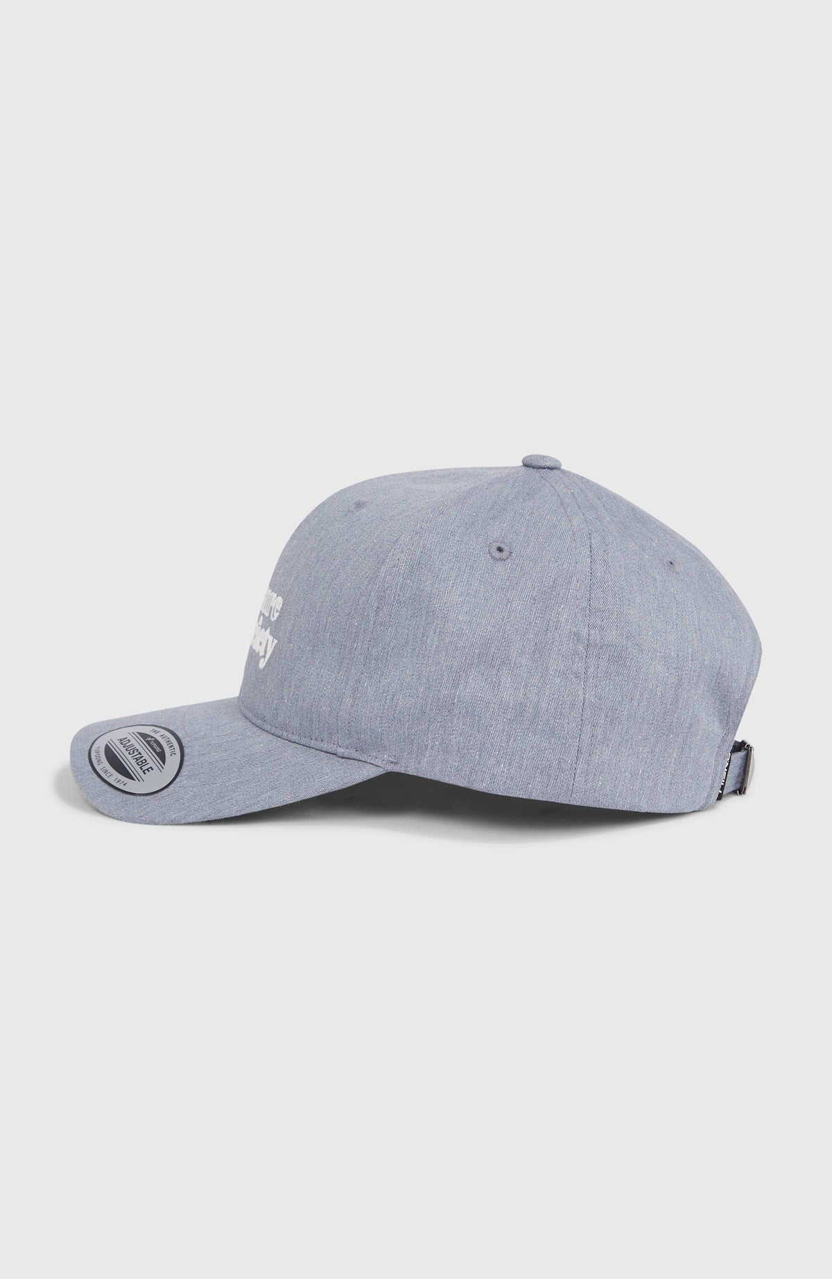 Future Surf Society Cap für Herren, grau mit Stickerei in Weiß, freigestellt in der Seitenansicht