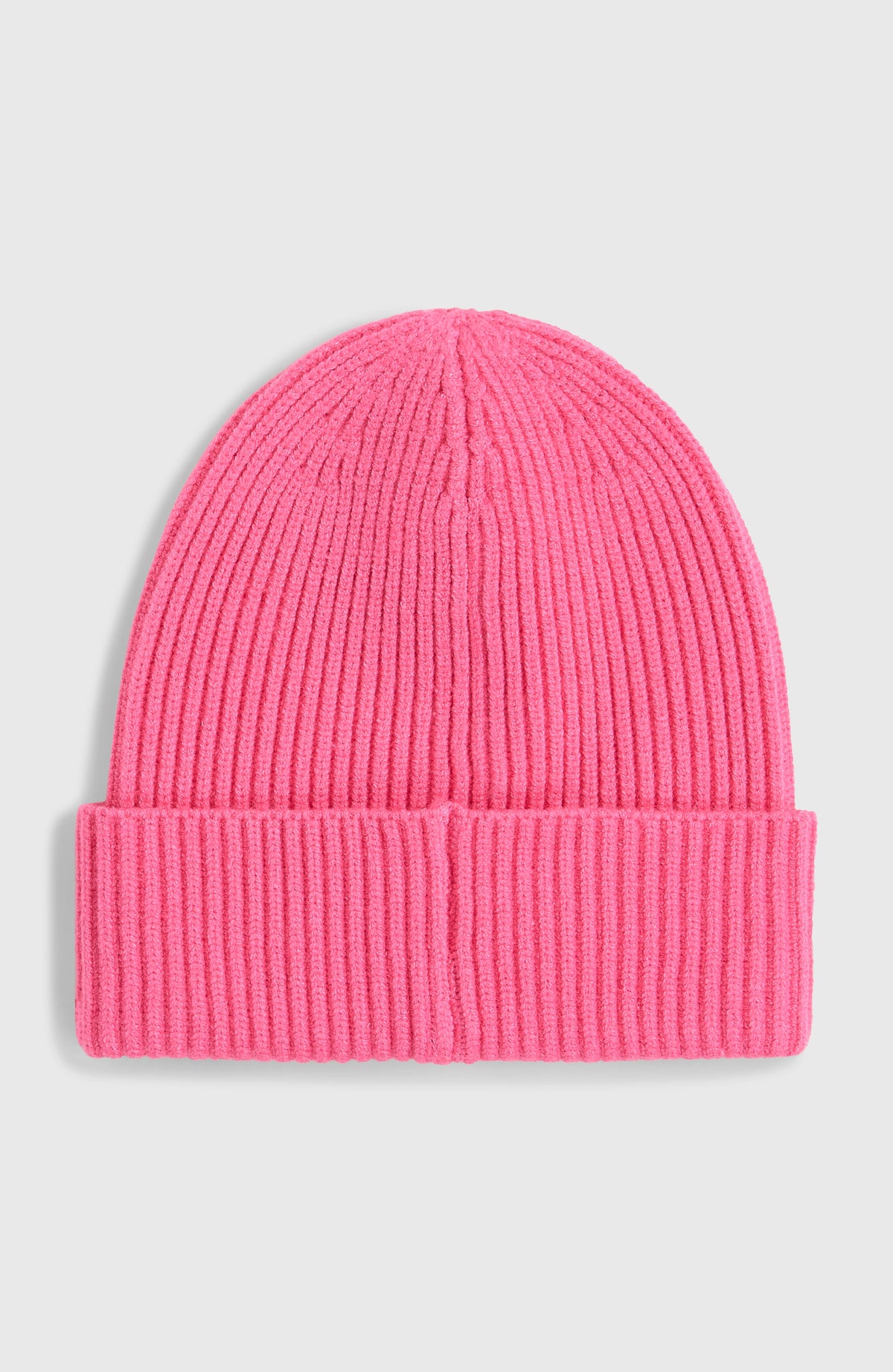 FWC'Play Beanie für Herren, pink, freigestellt von hinten mit geripptem Saum und Umschlag