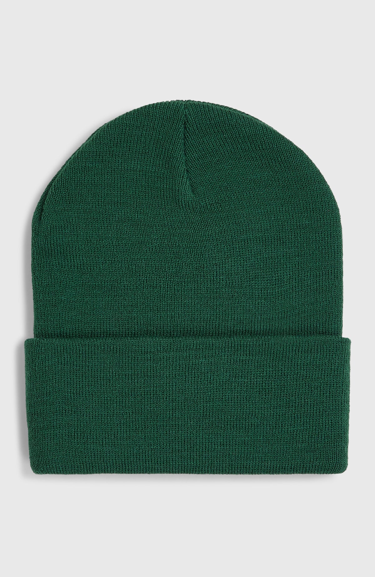 Snow Beanie für Herren, grün, Rückansicht mit geripptem Umschlag ohne Logo