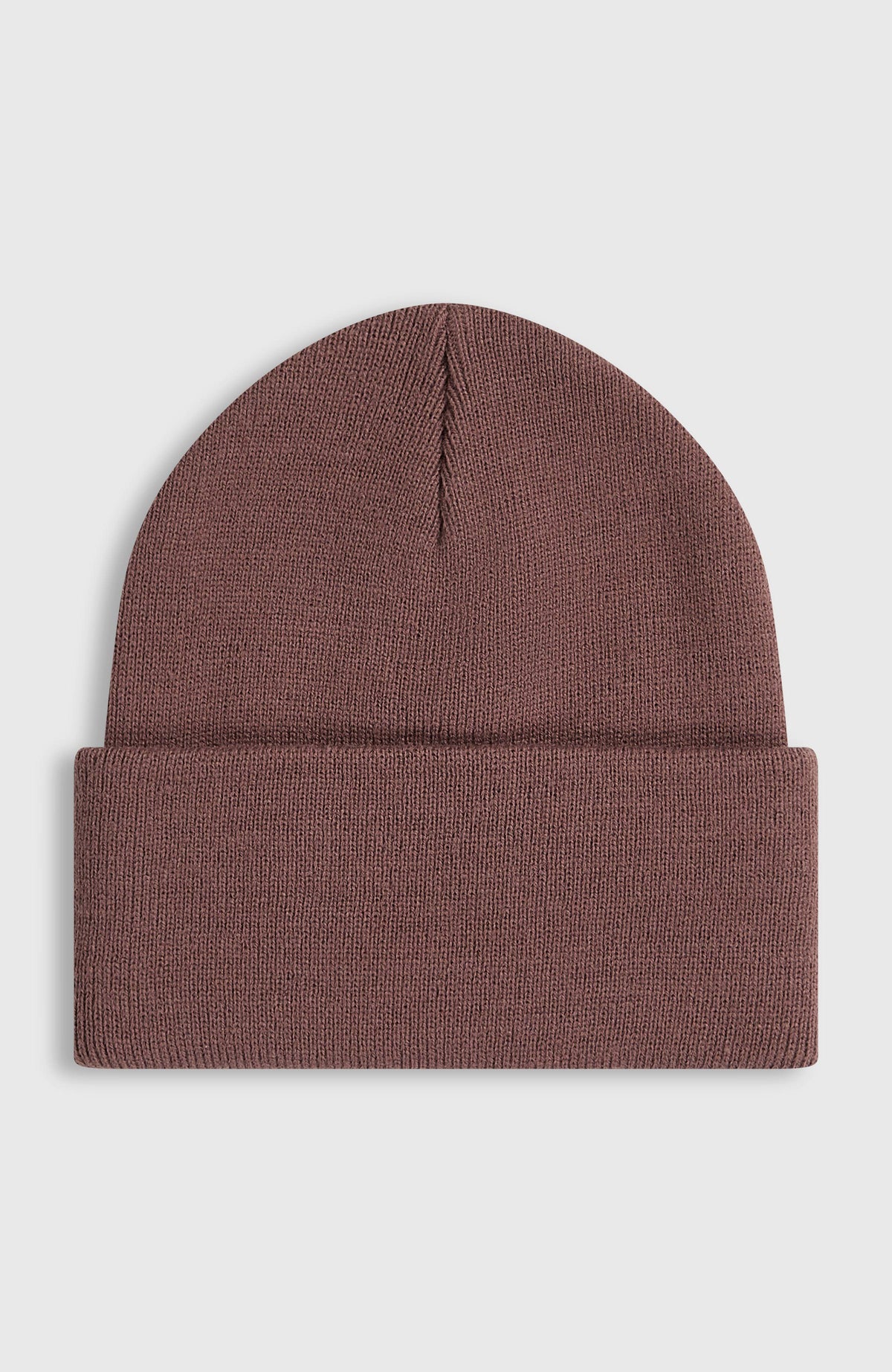 Logo Beanie für Herren, lila, freigestellt von hinten, Rückansicht des Umschlags