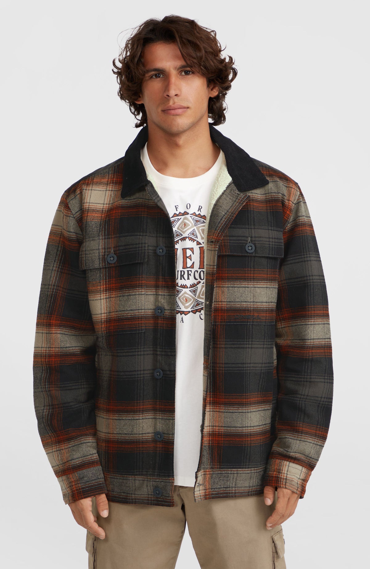 Jacke mit Fleecefutter | Grey Check Small