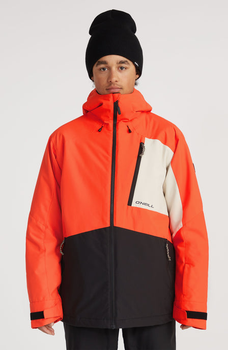 Hammer Block Skijacke | Paprika Flame Colour Block