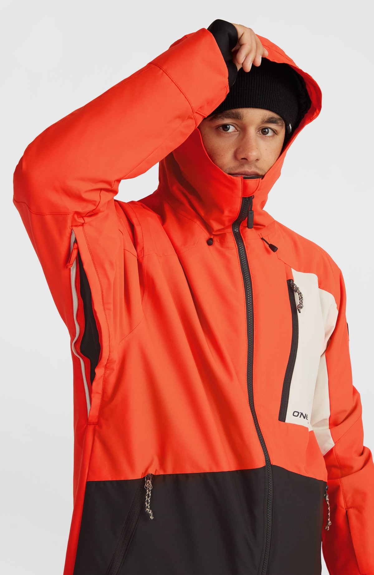 Hammer Block Skijacke | Paprika Flame Colour Block