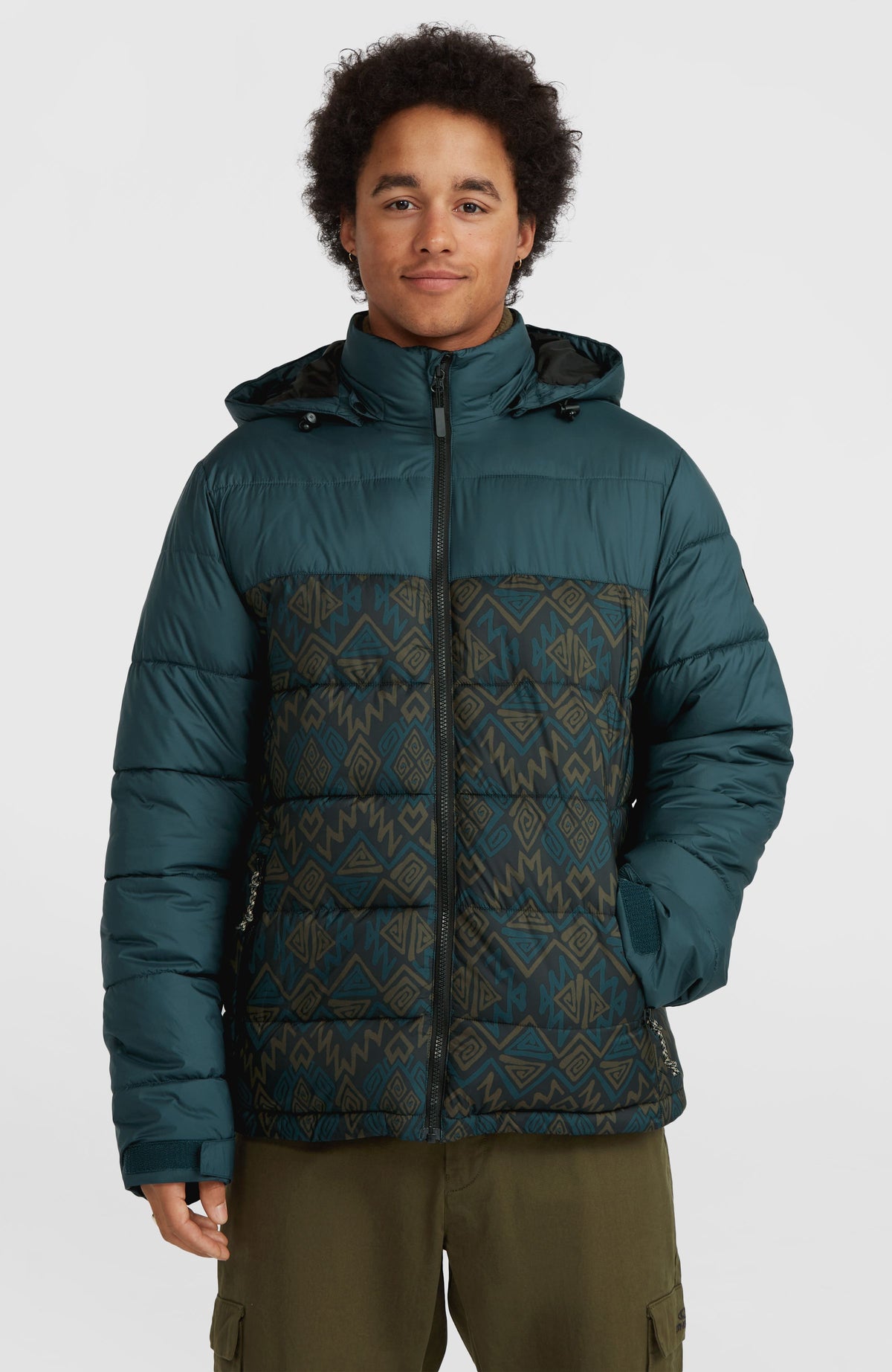 O'Riginals Steppjacke | Black Retro Ikat