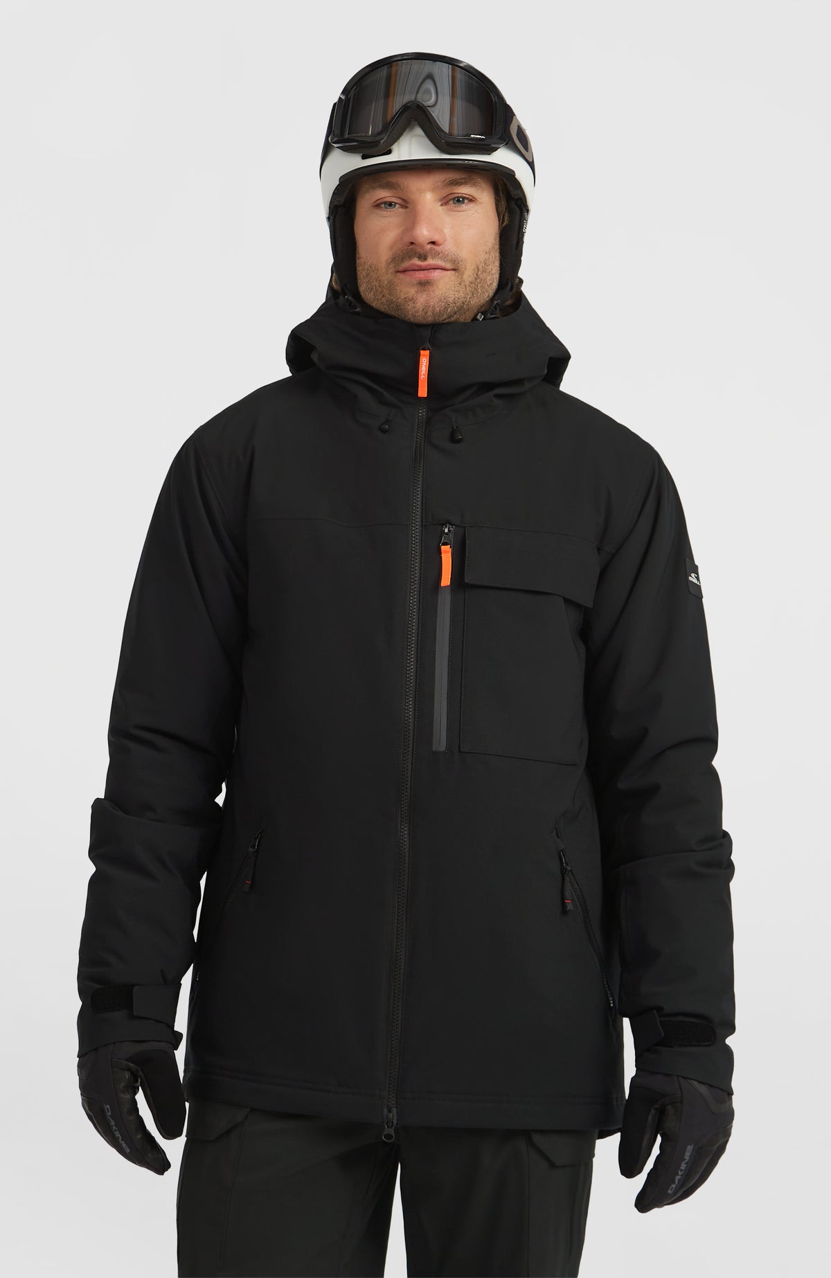 O'Neill FWC'Peak Skijacke für Herren, schwarz, Vorderansicht am Model