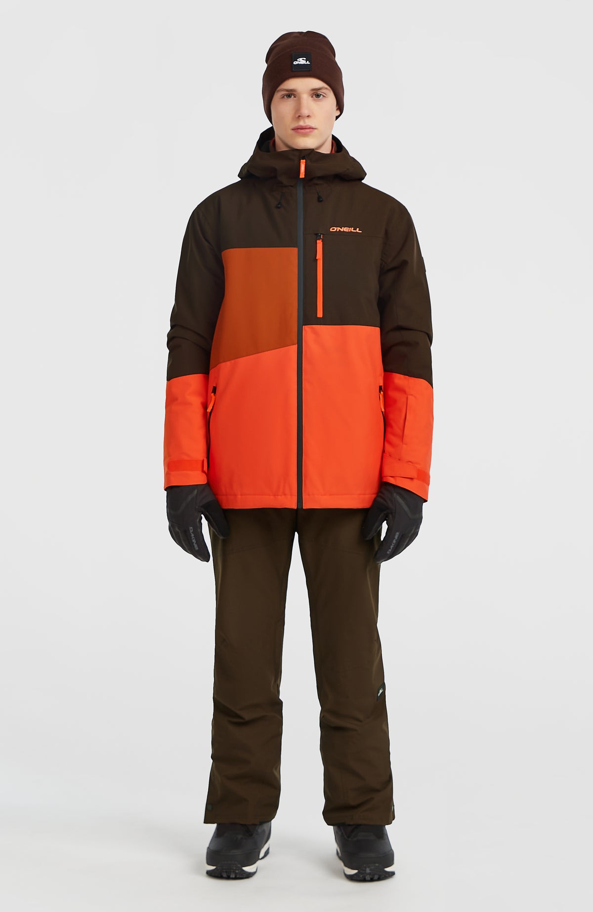 FWC'Cruz Triple Skijacke für Herren, braun, Ganzkörperansicht von vorne am Model
