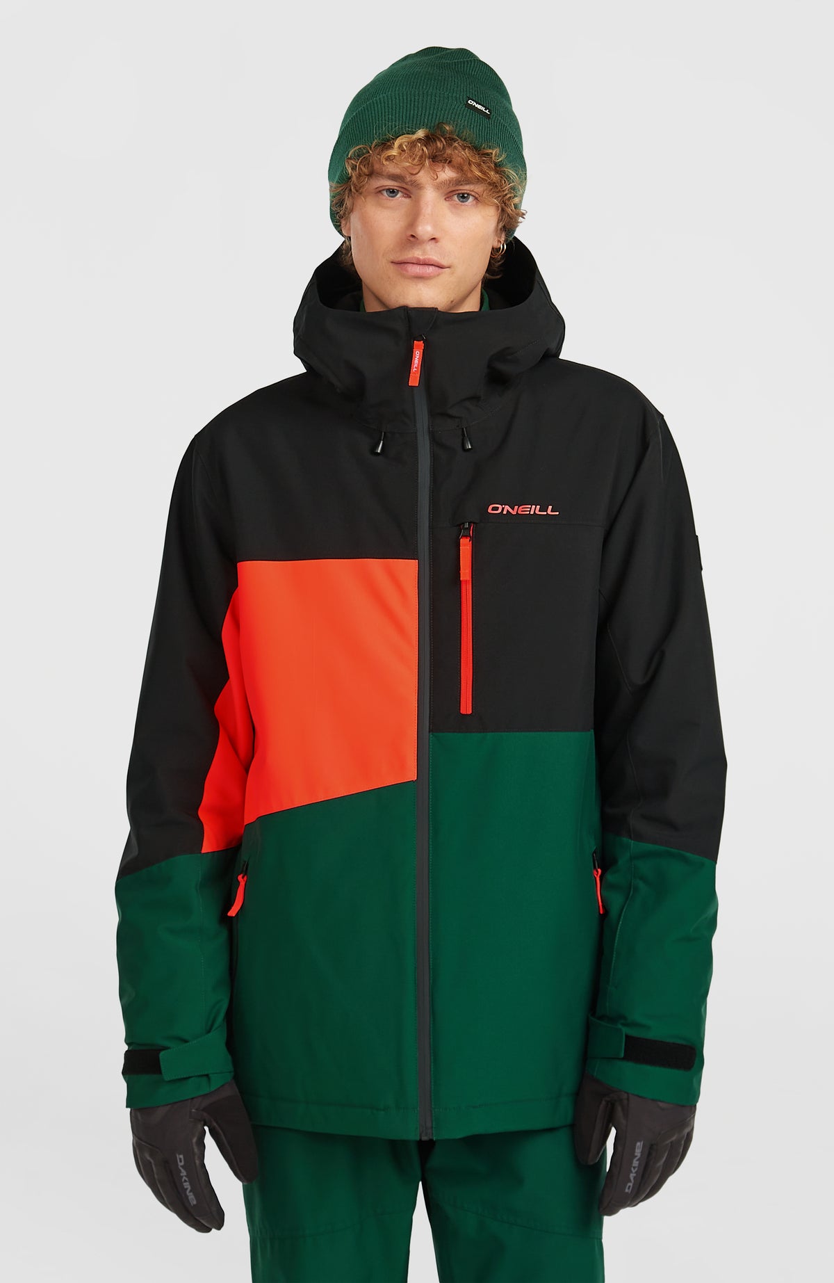 O'Neill FWC'Cruz Triple Skijacke für Herren, schwarz, Vorderansicht am Model