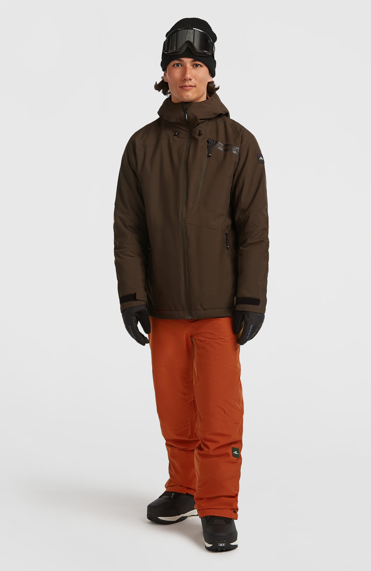 FWC'Cruz Skijacke für Herren, braun, Ganzkörperansicht am Model von vorne