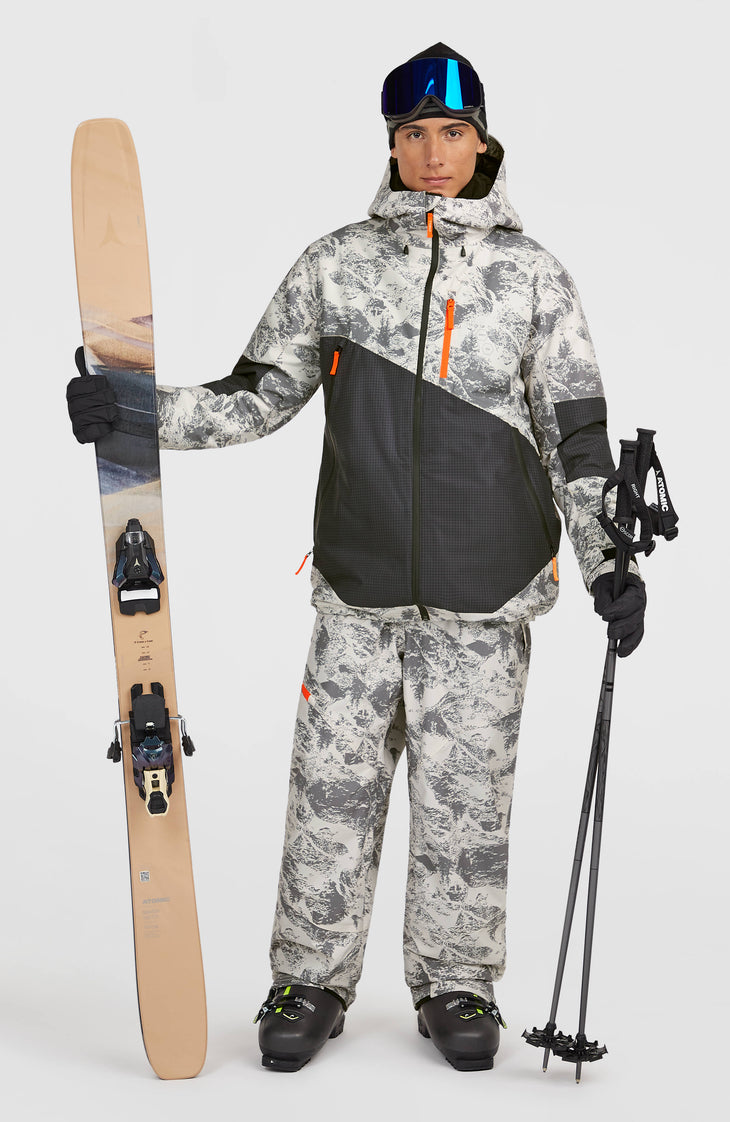 FWC'Peak Fire Skijacke | Grey Mountain Landscape