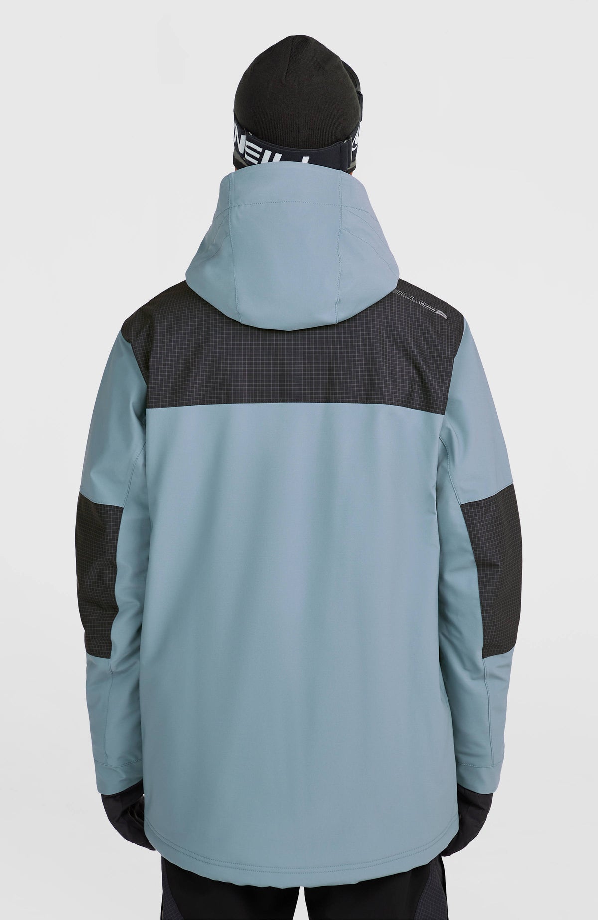FWC'Peak Fire Skijacke für Herren, blau, Rückansicht am Model mit dunklem Schultereinsatz