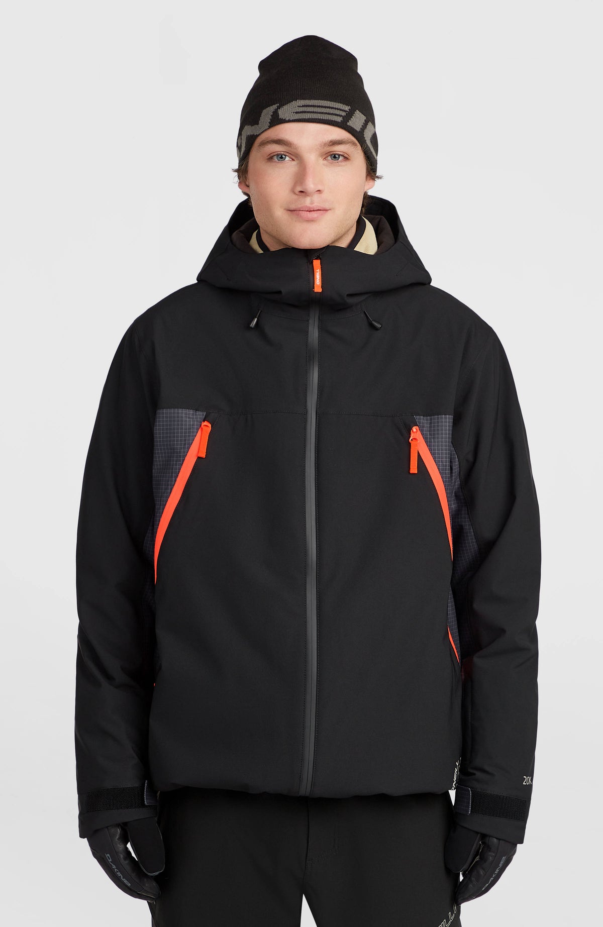 O'Neill FWC'Peak Pro Skijacke für Herren, schwarz, Vorderansicht am Model