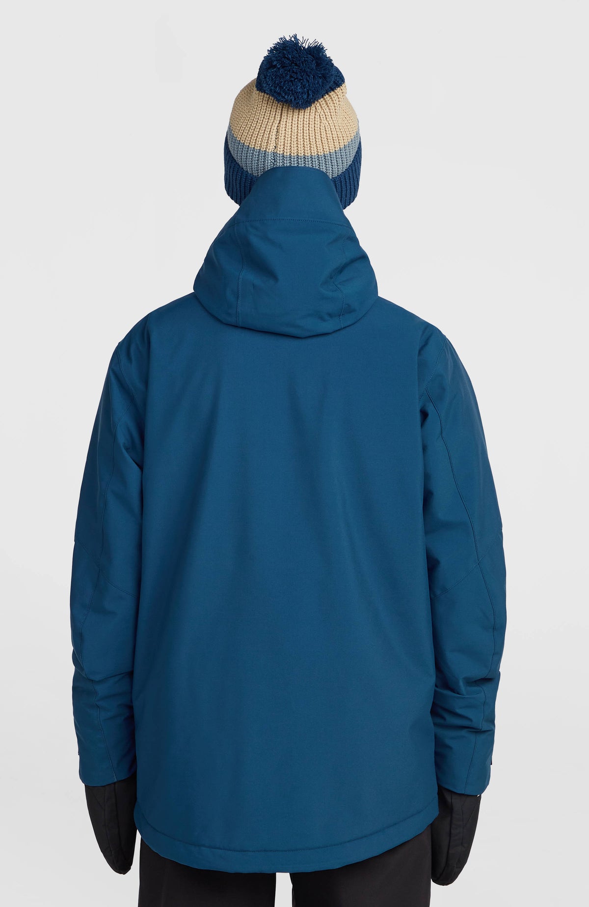 FWC'Cruz Skijacke für Herren, blau, Rückansicht mit Kapuze am Model