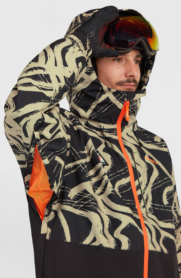 FWC'Play Park Ski- und Snowboardjacke | Beige Snowtracks