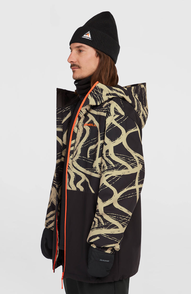FWC'Play Park Ski- und Snowboardjacke | Beige Snowtracks