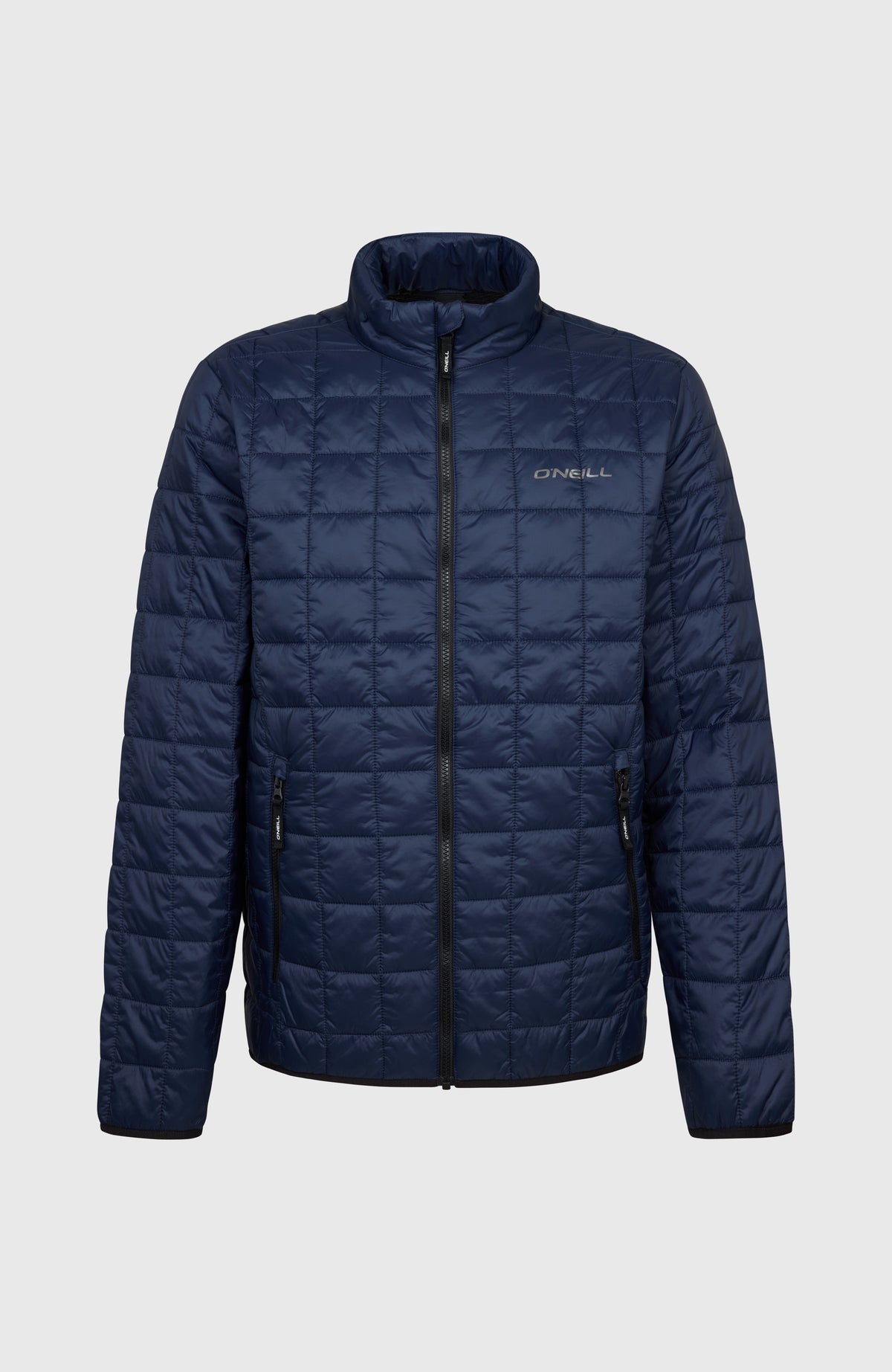 O'Neill Must-Have Isolationsjacke für Herren, blau, freigestellt von vorne, mit durchgehendem Reißverschluss