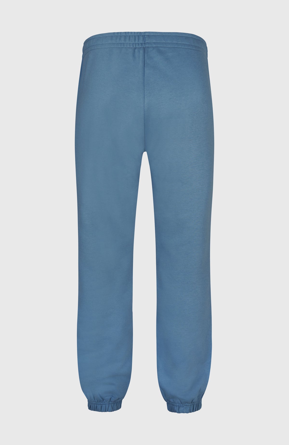 Future Surf Society Jogginghose für Herren, blau, flach liegend von hinten mit elastischem Bund