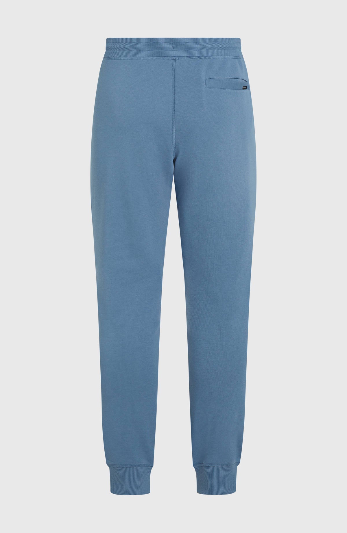 Small Logo Jogginghose für Herren in Blau, freigestellt von hinten mit dezenter Paspeltasche am Bund