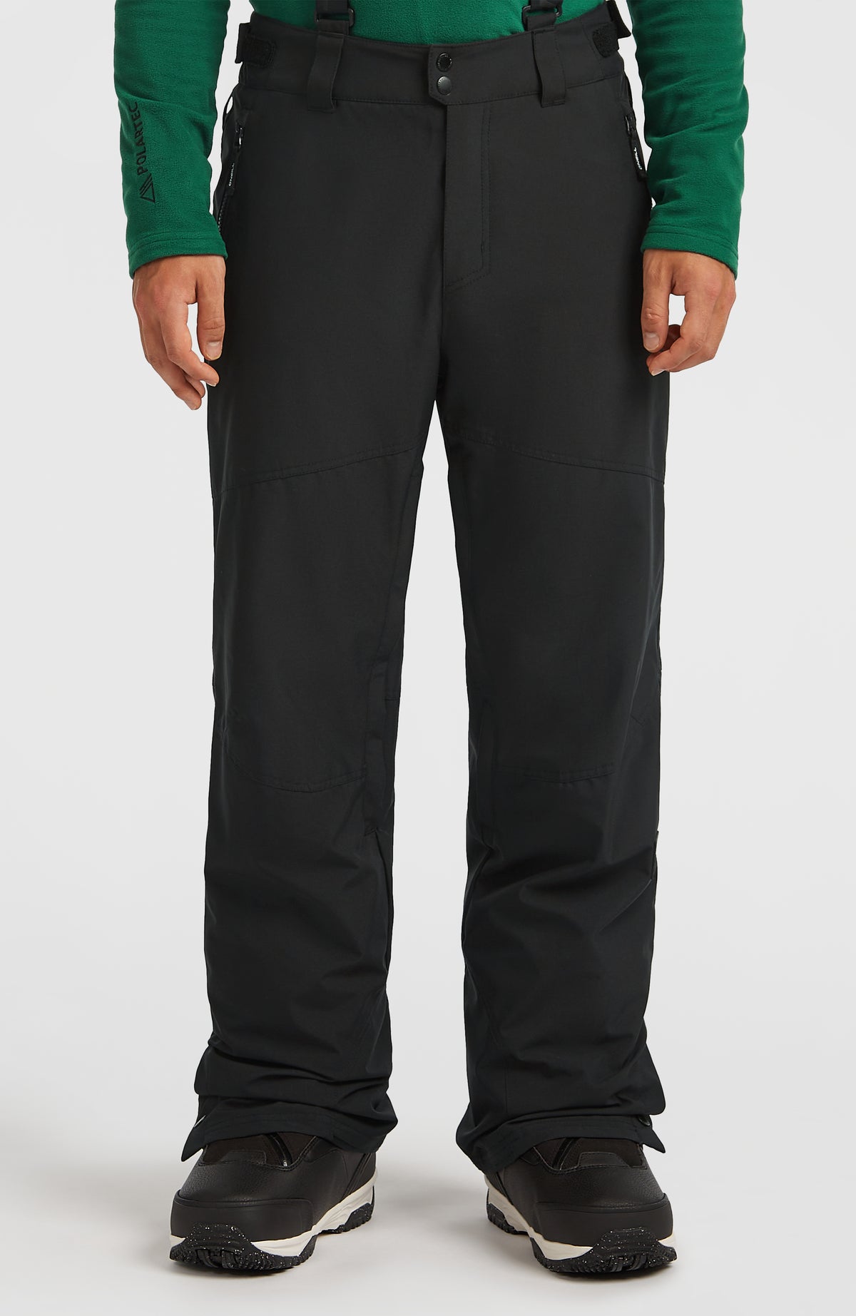 FWC'Cruz Skihose mit Trägern für Herren, schwarz, Frontalansicht der Beine am Model