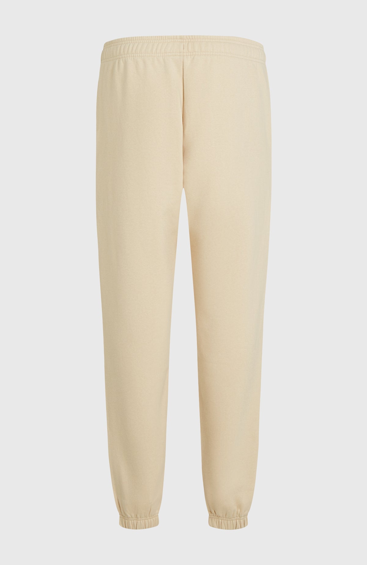 Future Surf Society Jogginghose für Herren, beige, flach liegend von hinten mit elastischen Beinabschlüssen