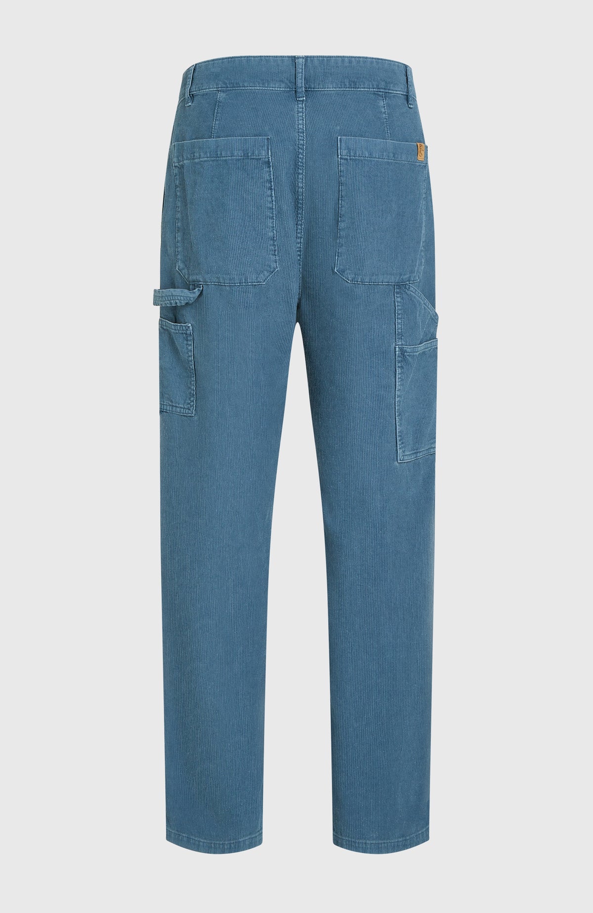 O'Riginals Carpenter Hose für Herren, blau, flach liegend von hinten mit aufgesetzten Taschen und Schlaufe