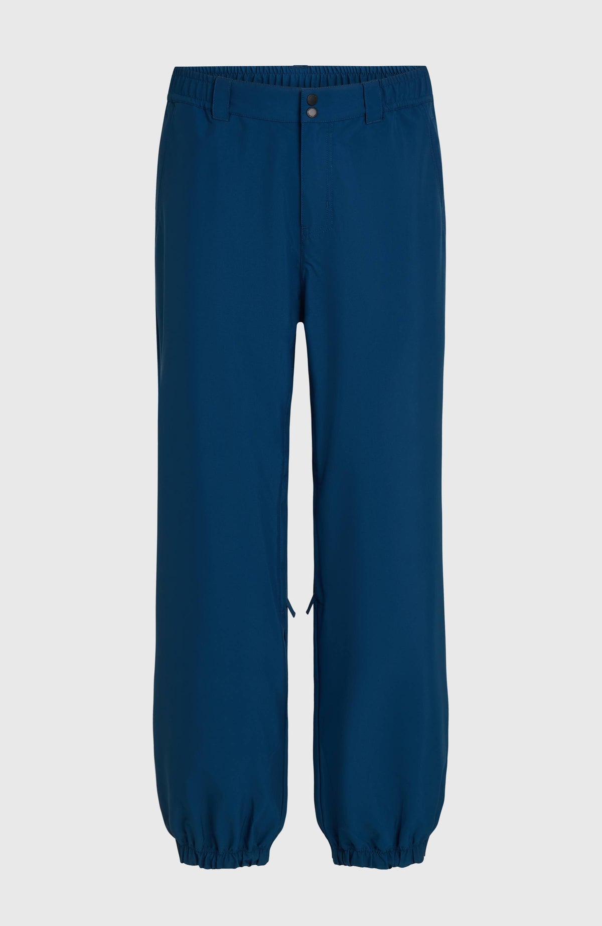 FWC Oversized Ski- und Snowboardhose für Herren, blau, freigestellt von vorne mit elastischem Bund
