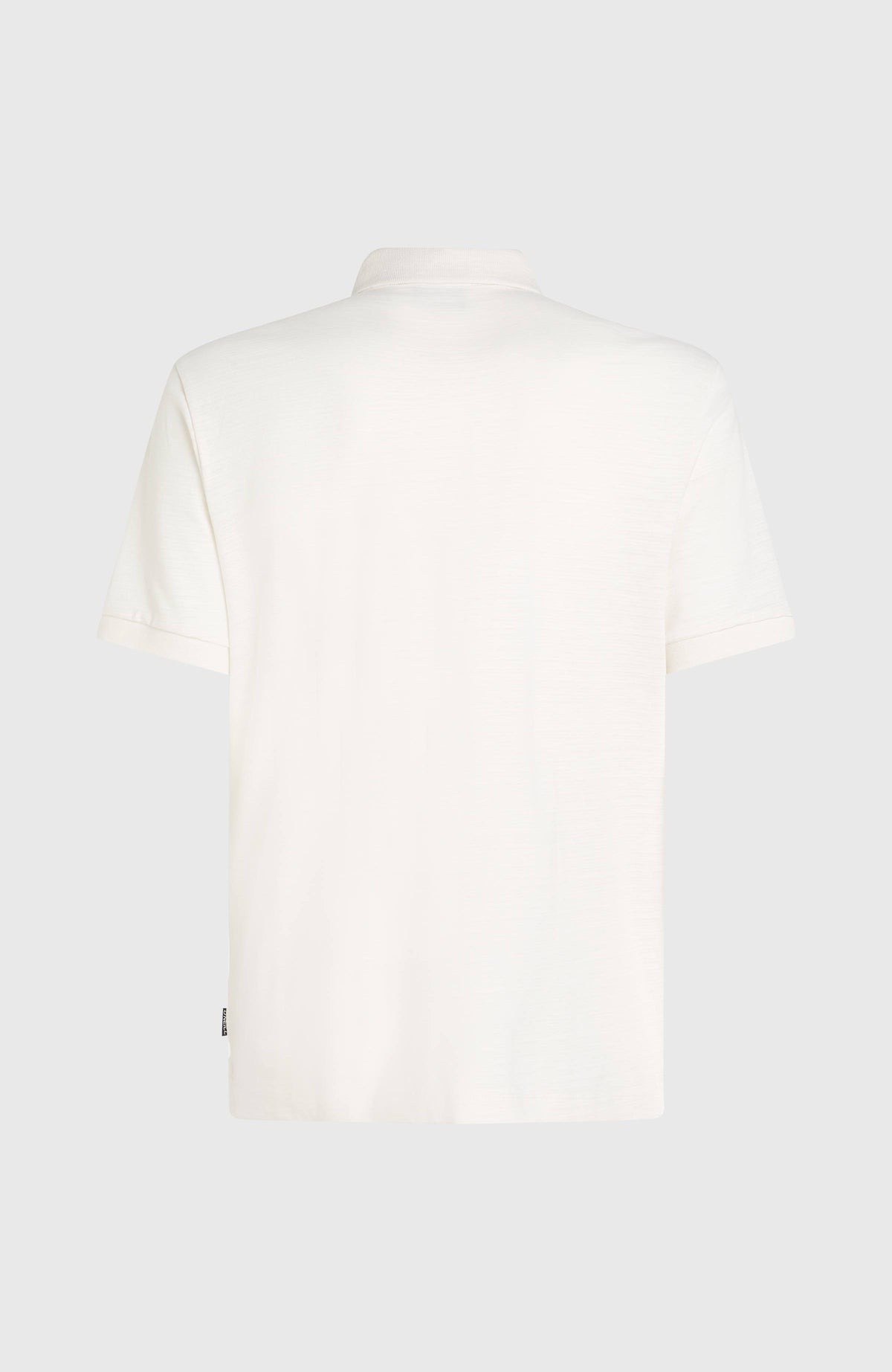 Slub Small Logo Poloshirt für Herren, weiß, freigestellt von hinten