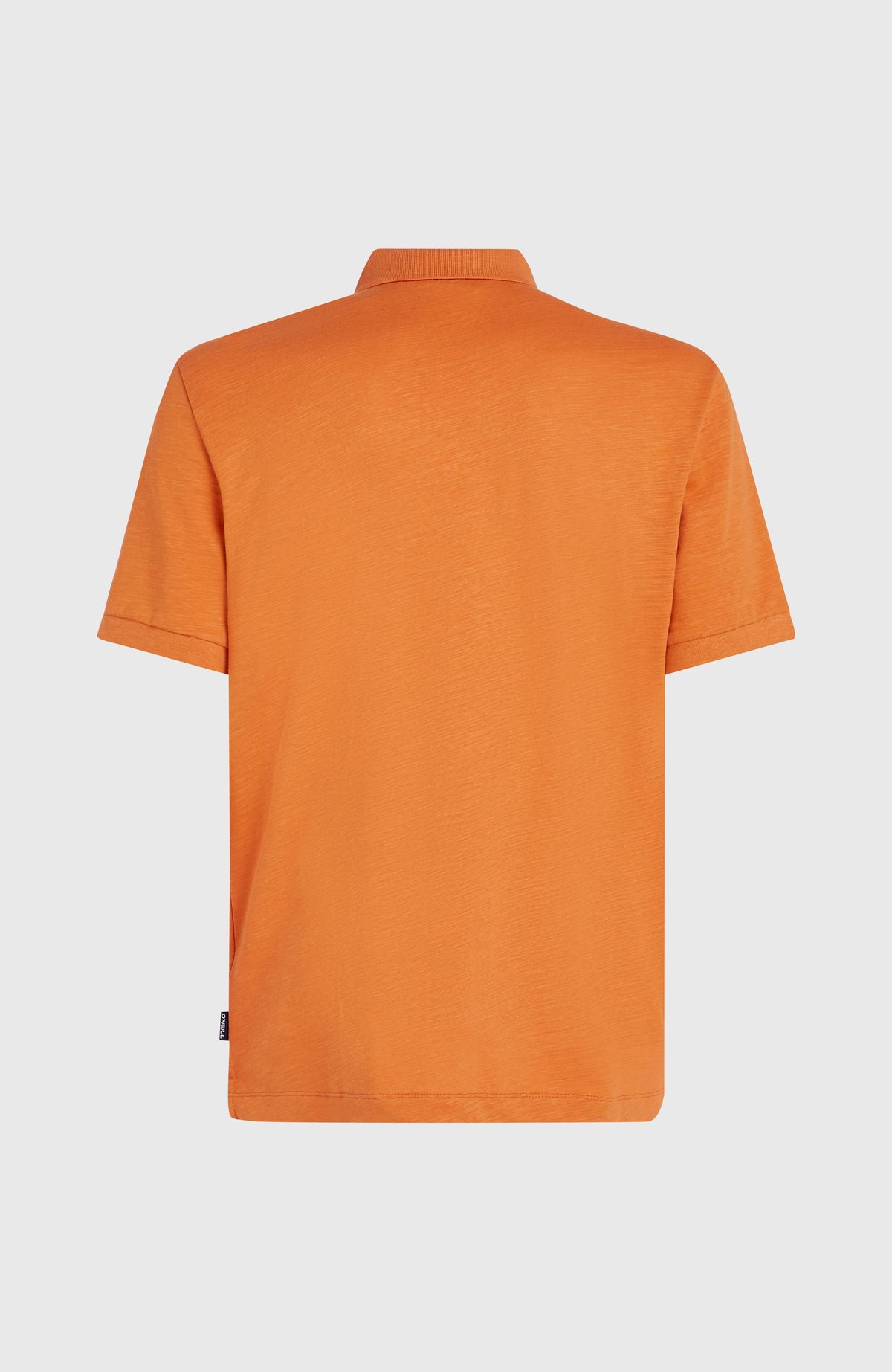 Slub Small Logo Poloshirt für Herren, orange, freigestellt von hinten