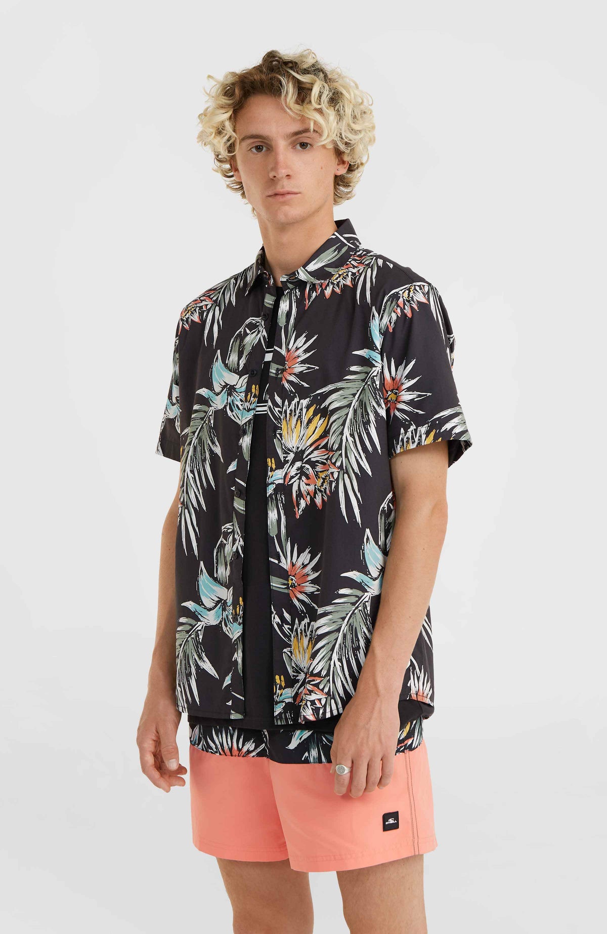 Mix and Match Floral Hemd | Black Tropicana