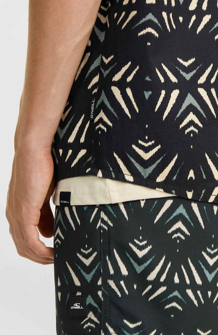 Mix and Match Beach Hemd | Black Fade IKAT