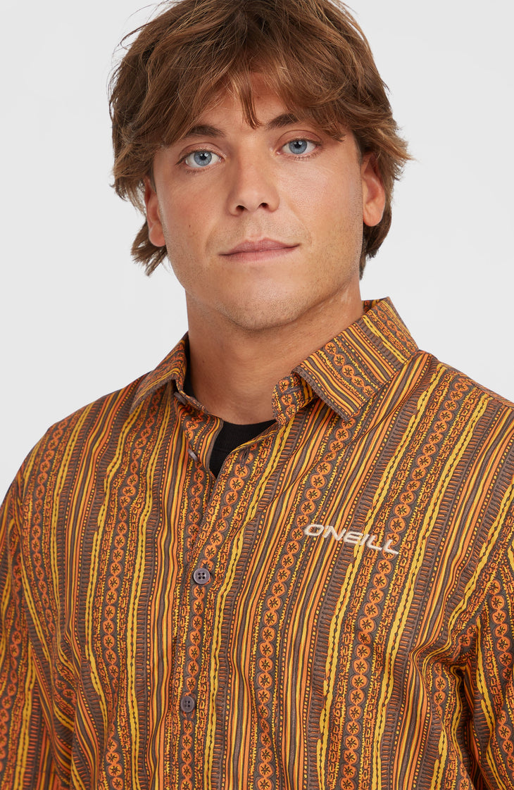 Print-Shirt | Orange Pressed Lines