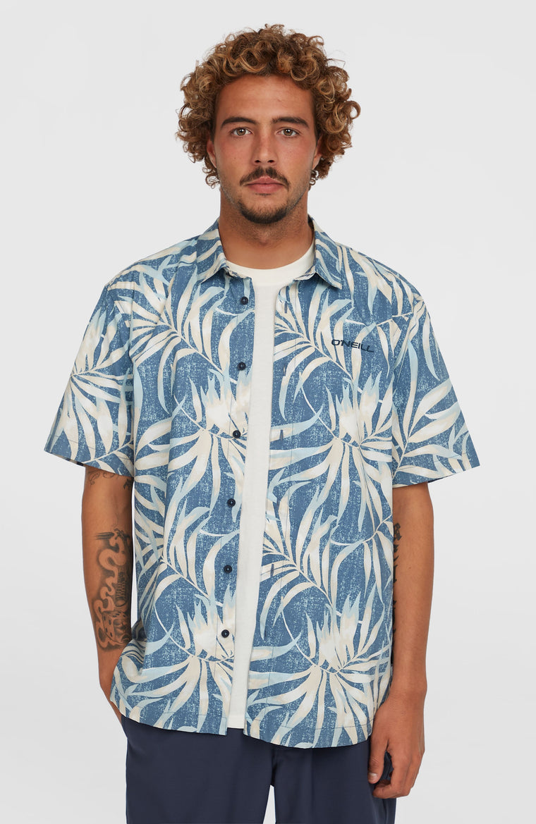 Print-Shirt | Blue Dipped Leaves Print-Shirt | Blue Dipped Leaves