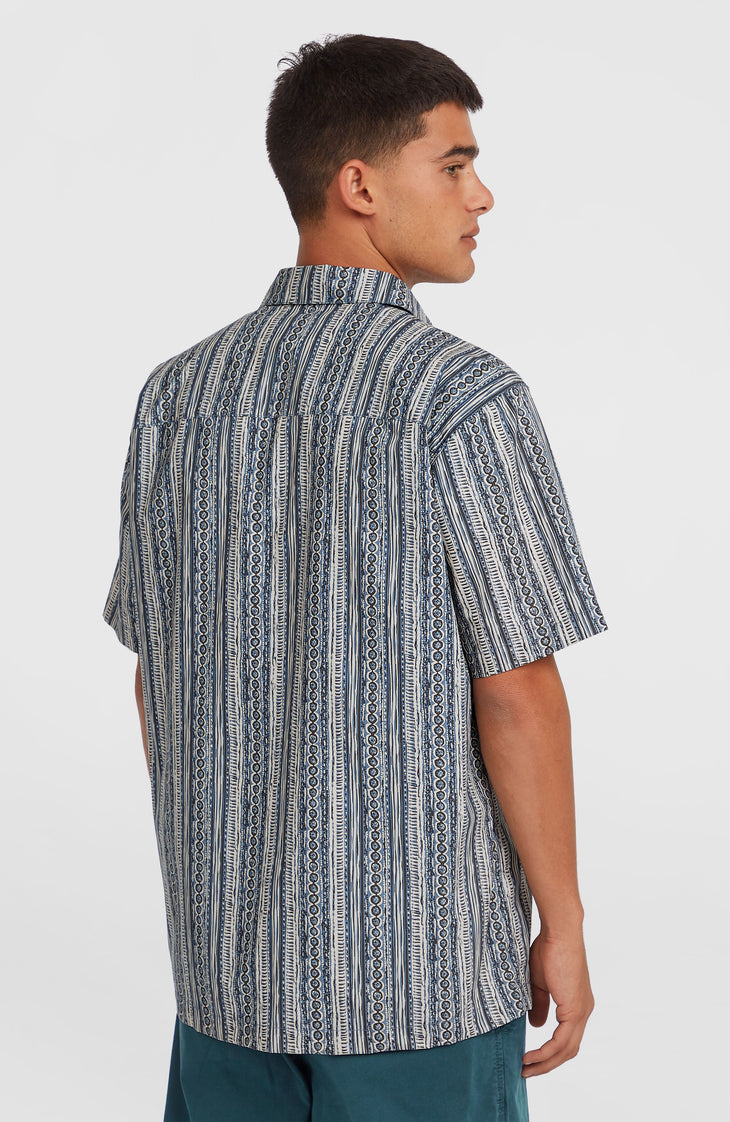 Print-Shirt | Blue Pressed Lines