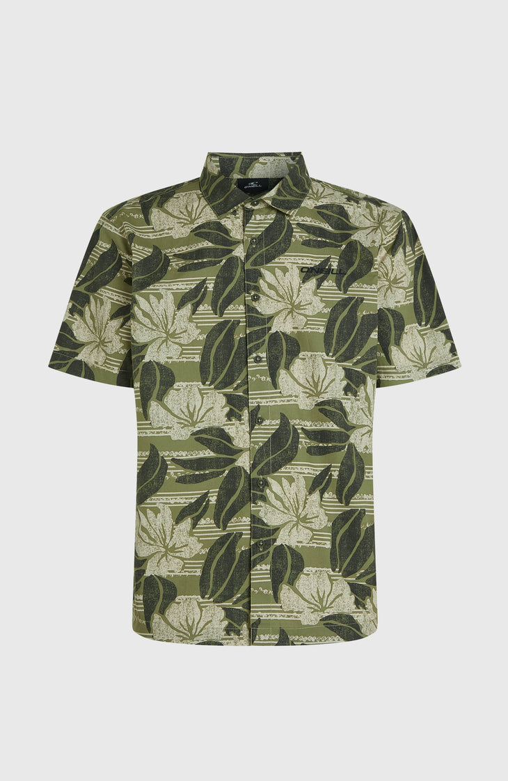Print-Shirt | Green Dusty Flower