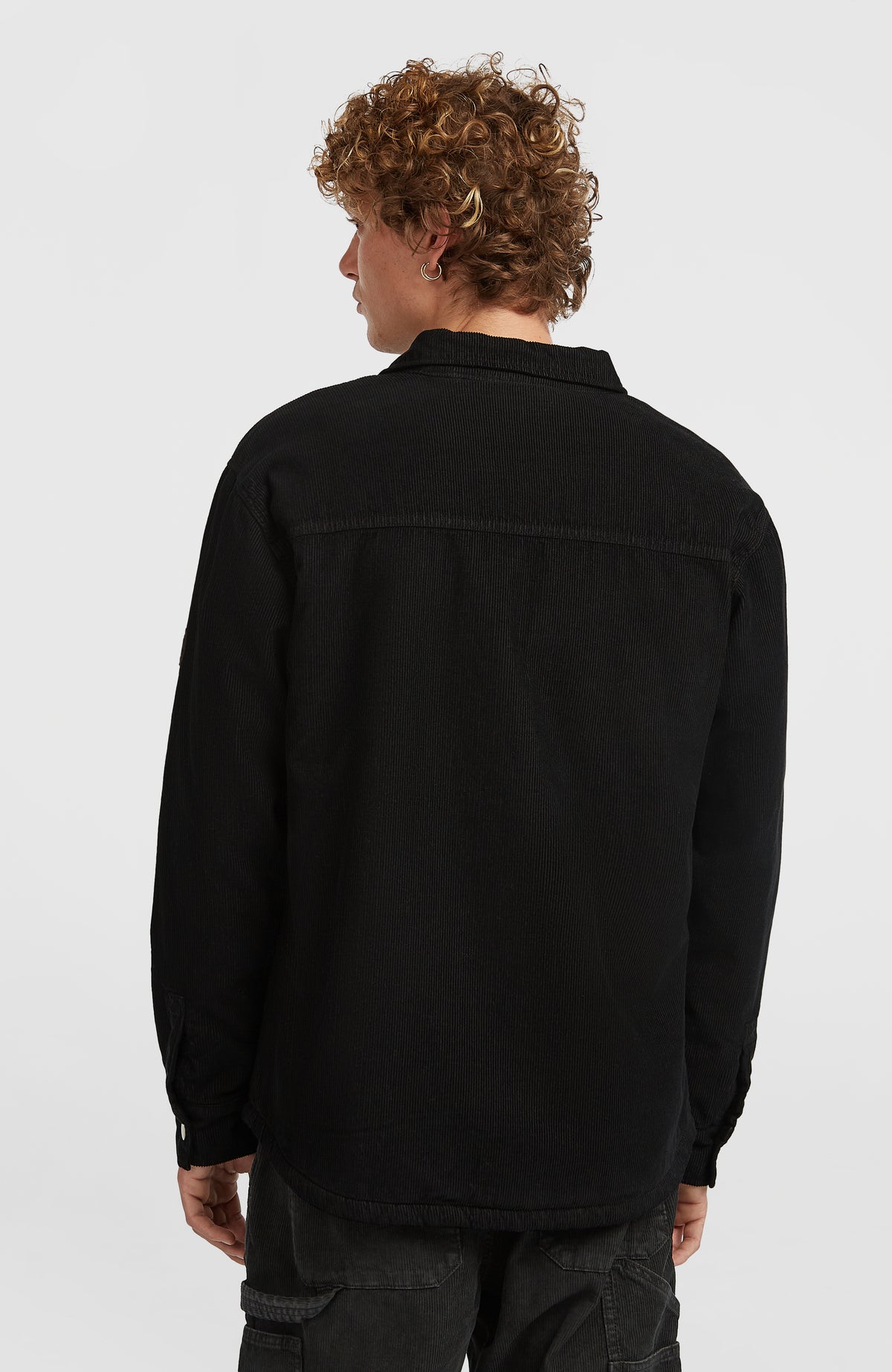 O'Riginals Cord-Overshirt mit Fleecefutter | Black Out