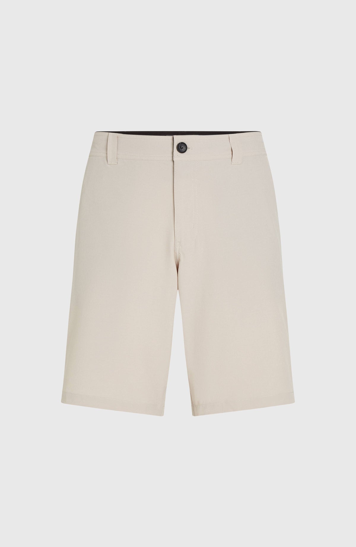 Hybrid 19" Chino-Shorts für Herren, beige, flach liegend von vorne