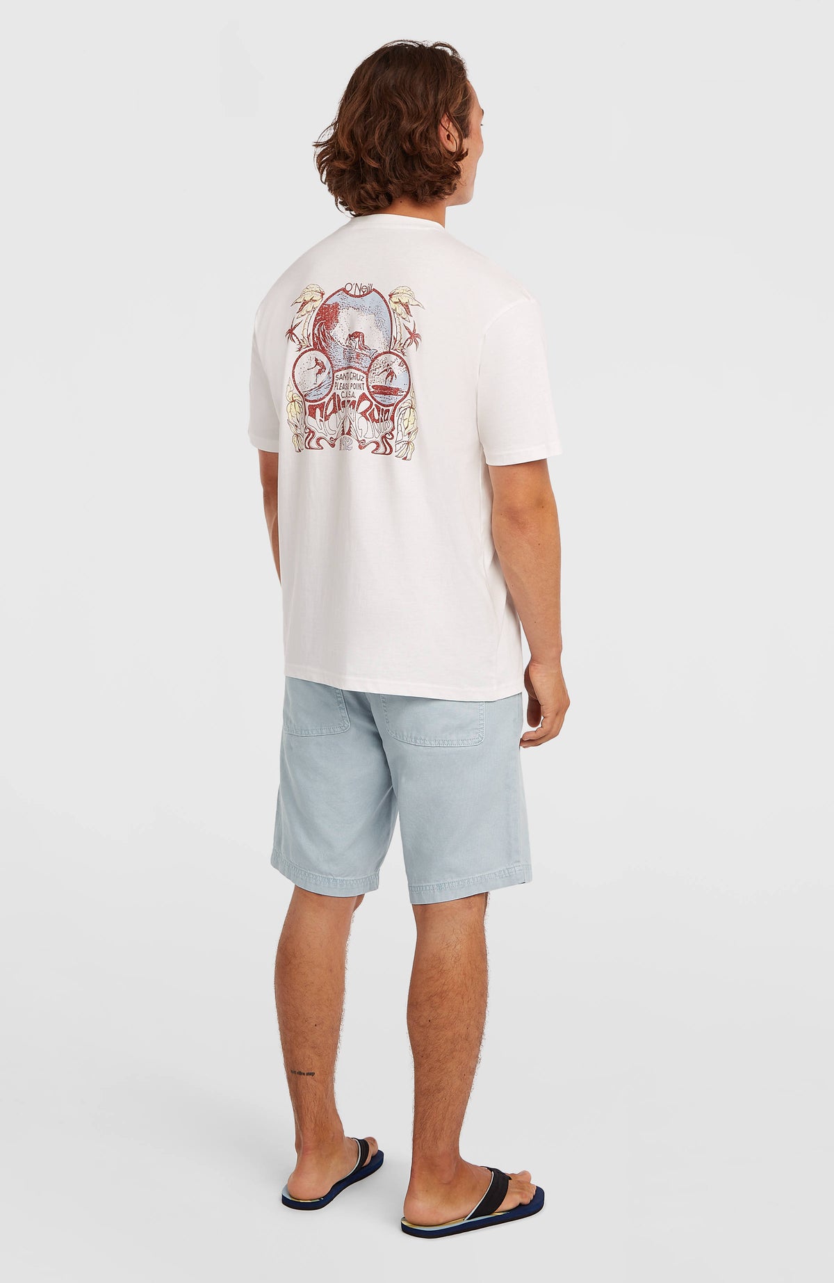 O'Riginals Shorts für Herren, blau, Rückansicht, getragen am Model